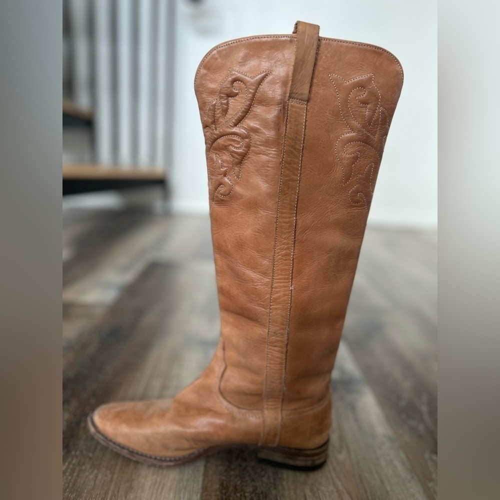 Spirit by Lucchese Tan Western Riding Leather Boots
